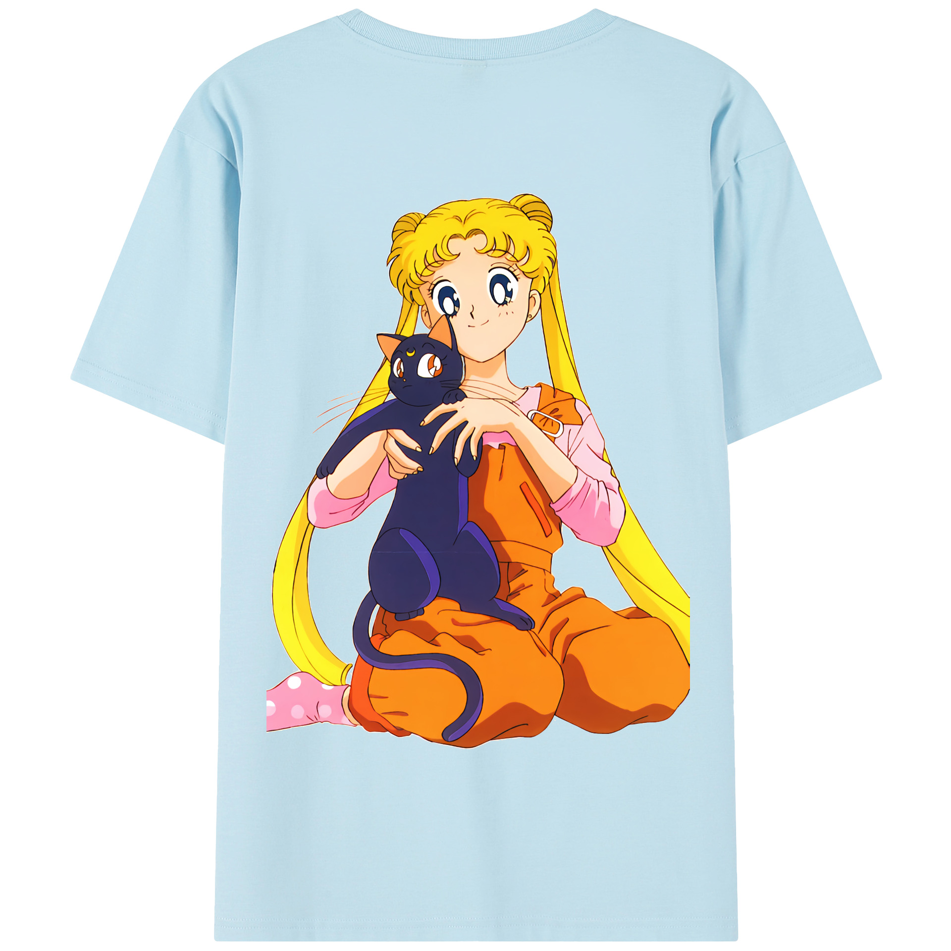 （画像用） 美少女戦士セーラームーン 愛野 美奈子 あいの みなこ Sailor Moon Aino Minako 綿100％半袖Tシャツ（背面プリント）